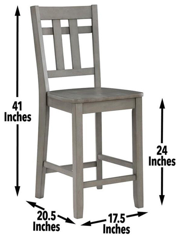 Steve Silver Toscana Gray Wood Counter Chair