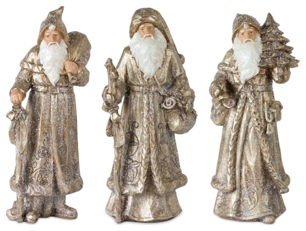 Santa, 3-Piece Set, 12.25"H Resin