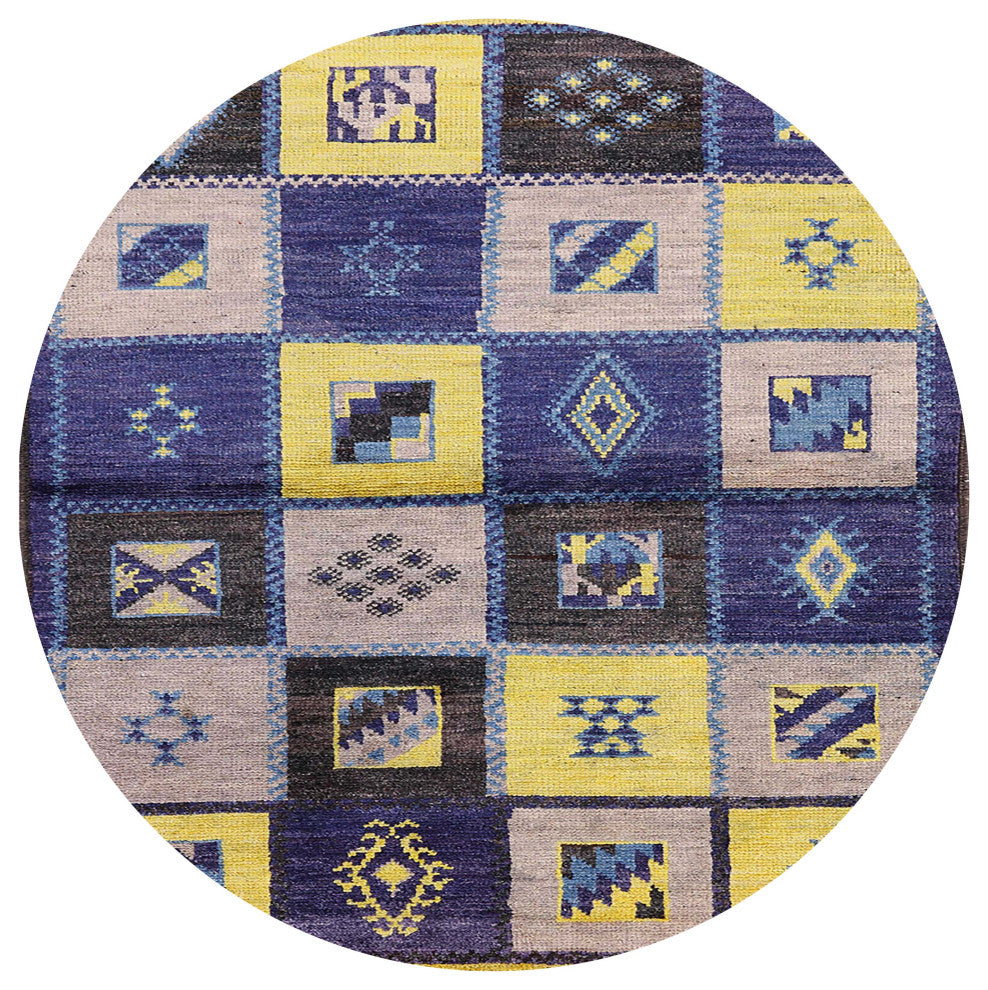 Ahgly Company Indoor Round Mid-Century Modern Area Rugs, 5' Round