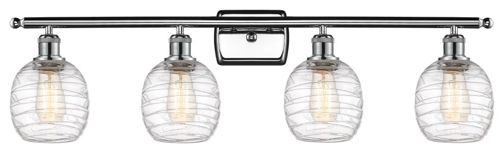 Innovations 516-4W-PC-G1013 4-Light Bath Vanity Light, Polished Chrome