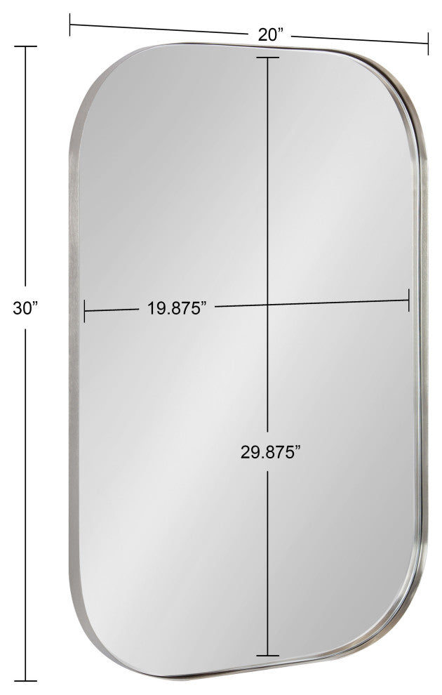 Rollo Decorative Framed Wall Mirror, Silver 20x30