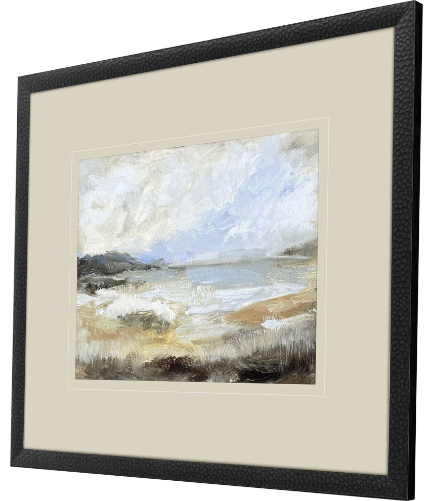 Smudged Coastline I Framed Art