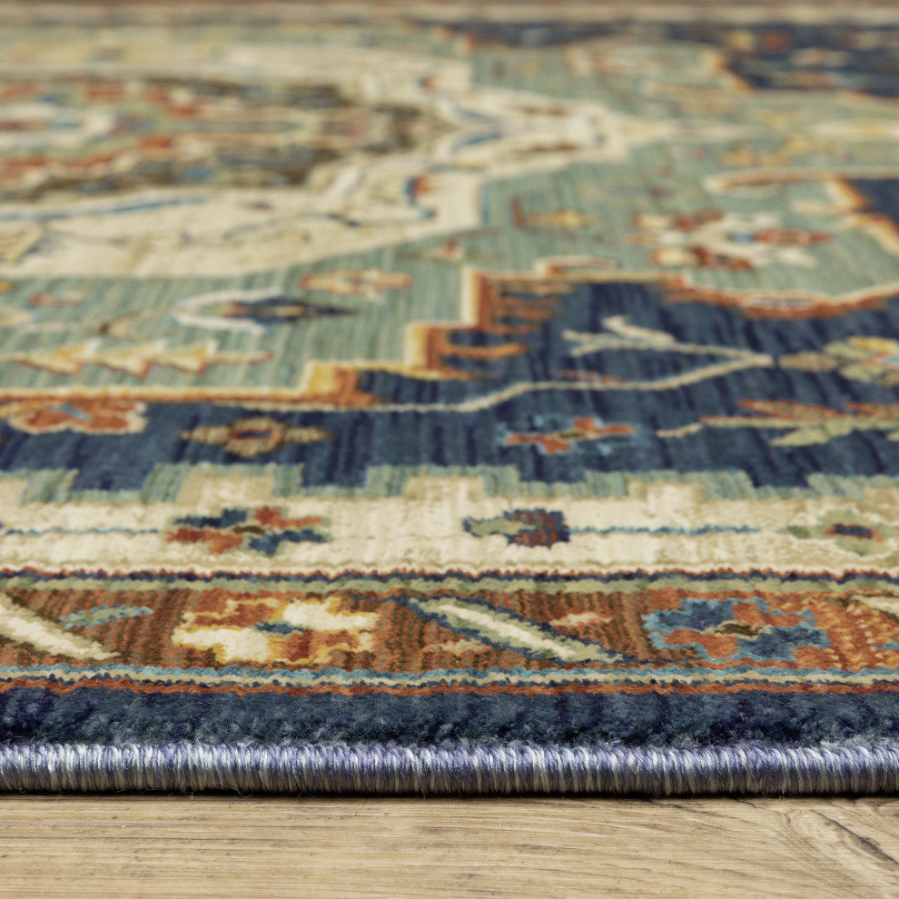 Fabienne Medallion Indoor Area Rug, Blue, 2'x3'