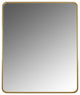 Rectangular Aluminum Framed Wall Mounted Bathroom Mirror, Brushed Gold;, 30" X 36"