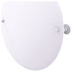 Frameless Round Beveled Edge Tilt Mirror, Matte White