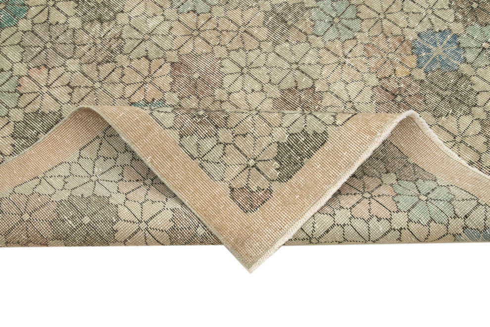 Rug N Carpet - Handmade Turkish 5' 0'' x 8' 7'' Contemporary Vintage Rug