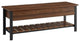 Pemberly Row 48" Modern Farmhouse Wooden Storage Bench in Dark Walnut