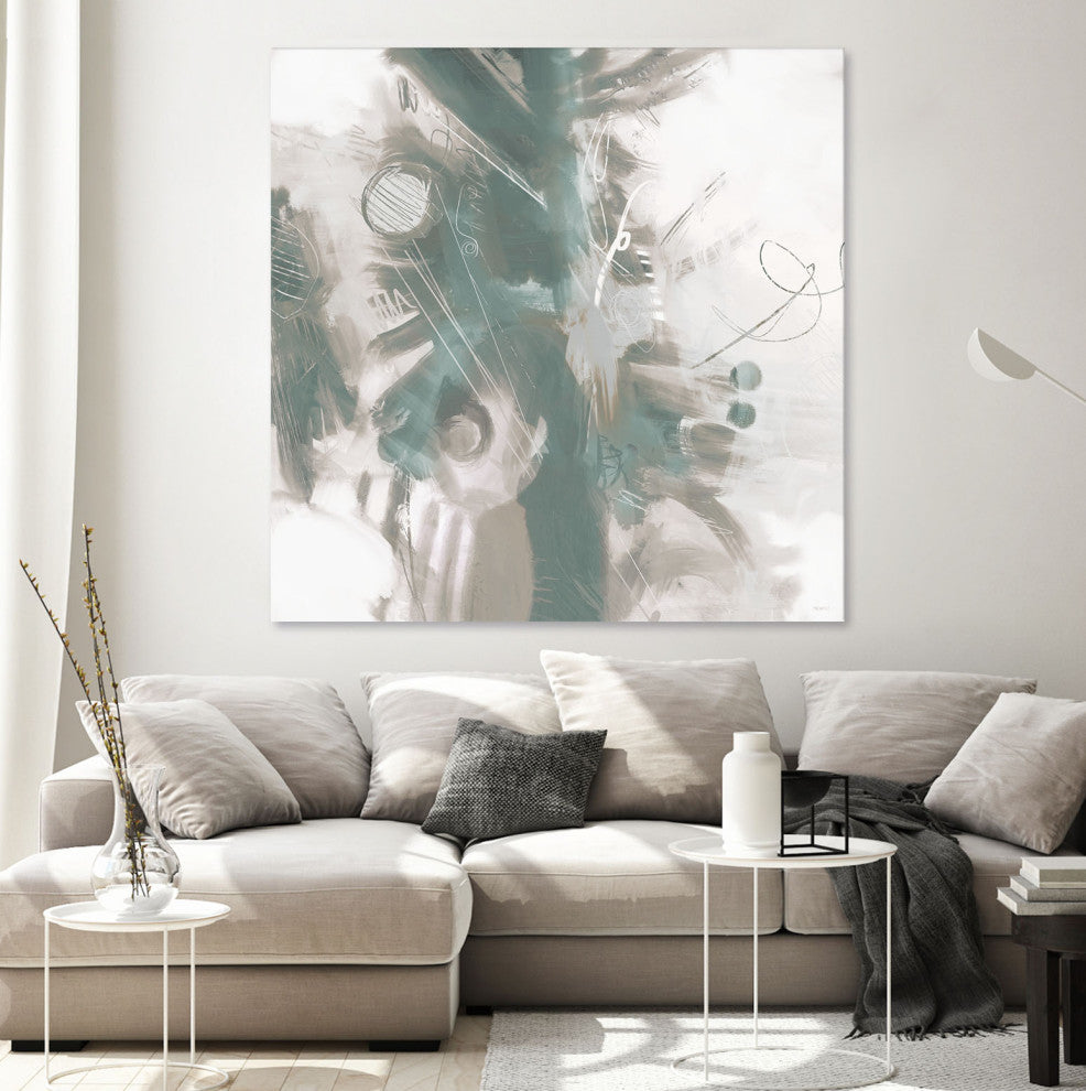 Down the River Abstract II - 72 x 72 by Dan Meneely