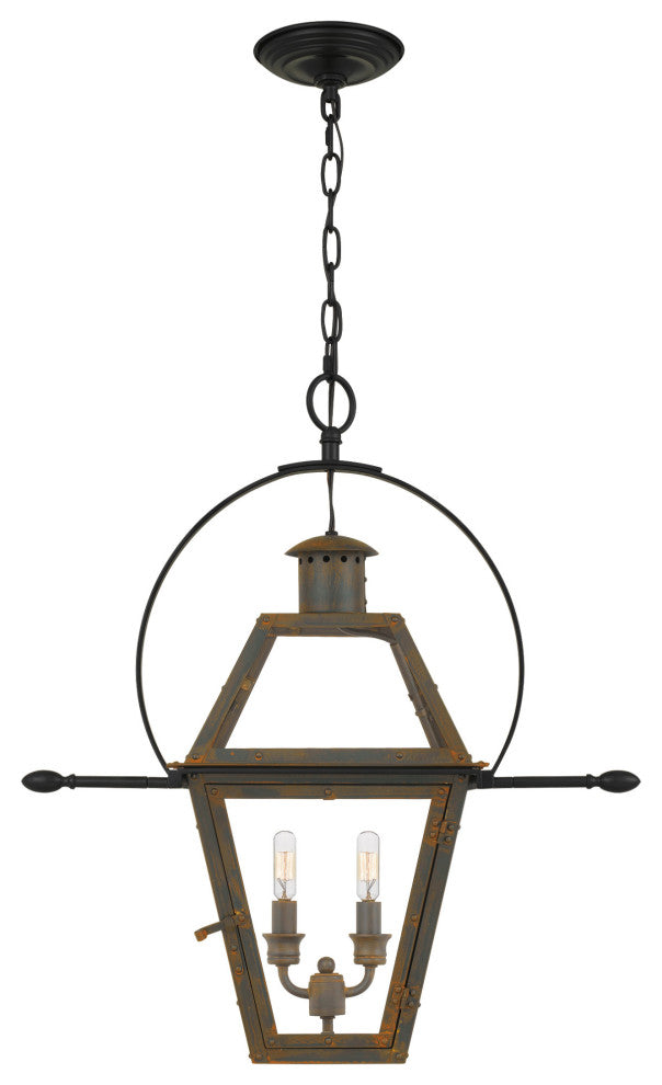 Quoizel RO2811 Rue De Royal 2 Light 11"W Pendant - Aged Copper