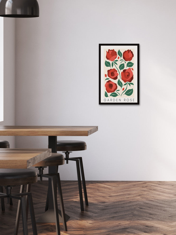 "Garden Rose" Framed Painting Print, 24x36