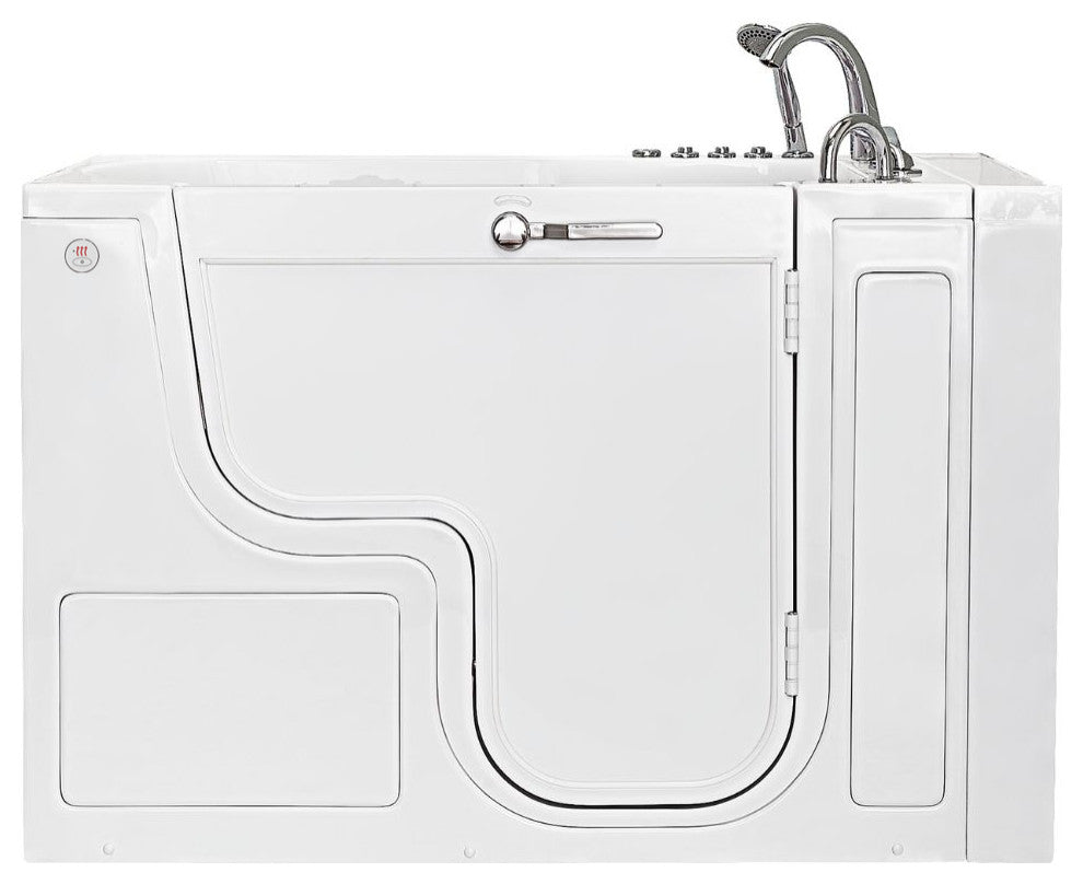 Ella Wheelchair Transfer 36"x55" Acrylic Walk-In Bathtub,Faucet, 2" Dual Drain,
