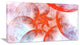 Large Red Fractal Circles, Floral Canvas Art Print, 32"x16"