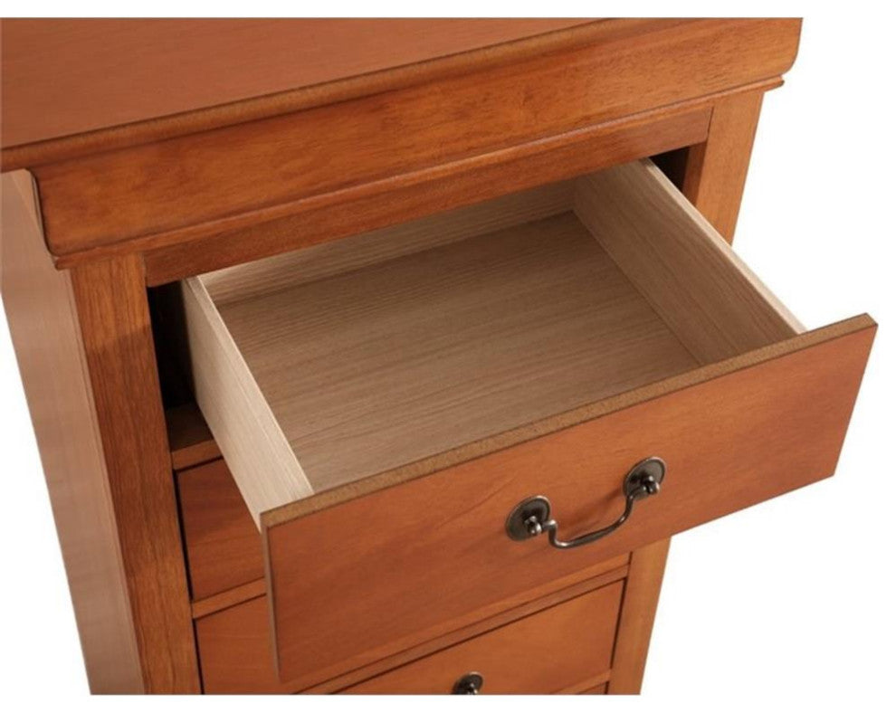 Glory Furniture Louis Phillipe 7 Drawer Lingerie Chest in Oak