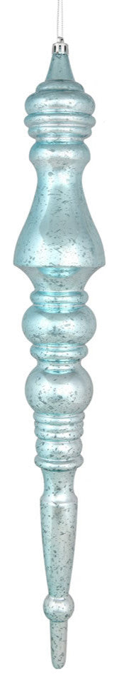 Vickerman N190932D 20" Baby Blue Mercury Finial, Pack of 2