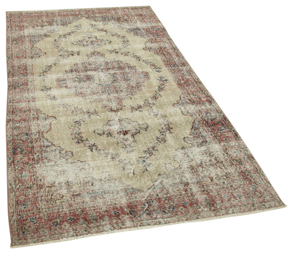 Rug N Carpet - Handmade Oriental 4' 0" x 7' 3" Faded Small Area Rug