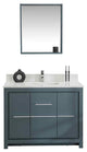 Mila Collection 42" Bathroom Vanity With Sink, Mirror, Countertop, Alasca Blue