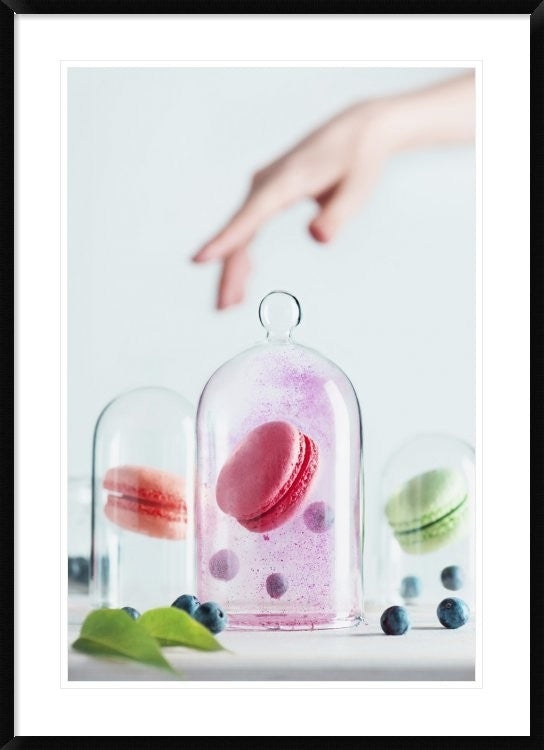"Precious Macarons" Framed Digital Print by Dina Belenko, 32x44"