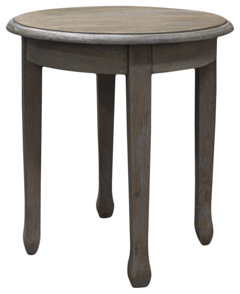 Kourtney Accent Arm Chair and Table Set, Antique-Style Natural, 3-Piece Set