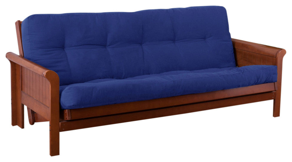 Blazing Needles Renewal 6" Twill Full Futon Mattress, Royal Blue