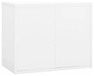 vidaXL Filing Cabinet Home Office File Cabinet Storage Cabinet White Steel