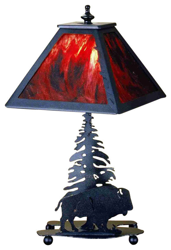 15 5"H Buffalo Accent Lamp