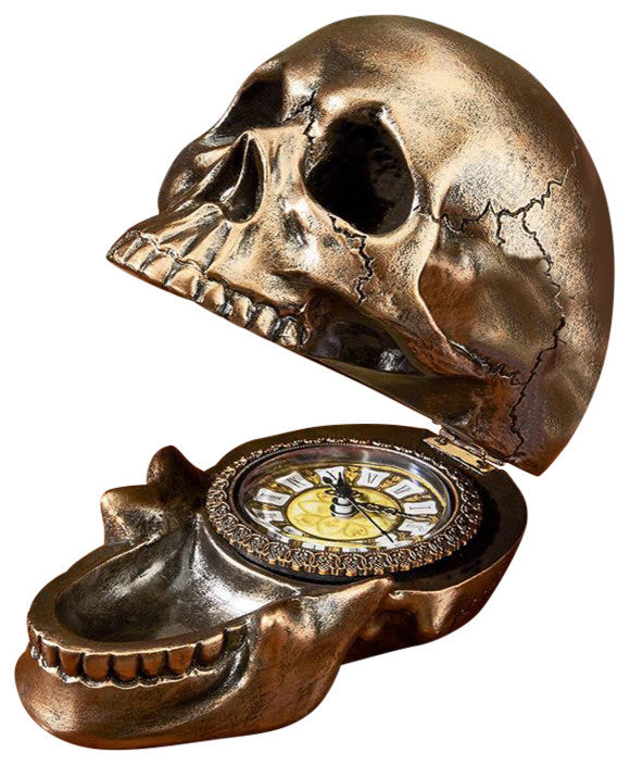Memento Mori Skull Clock