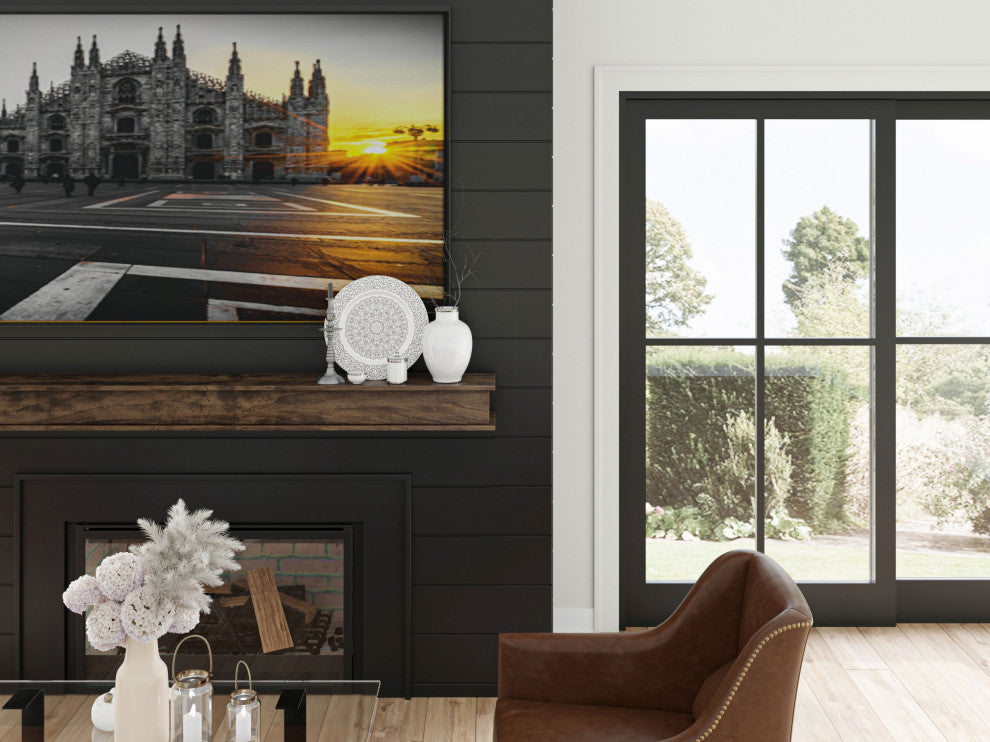 Dogberry Collections Cottage Mantel, Dark Chocolate, 48