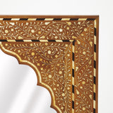 Butler Chevrier Wood and Bone Inlay Wall Mirror