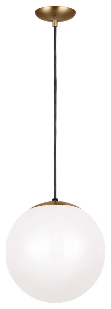 Leo 1-Light Pendant, Satin Brass