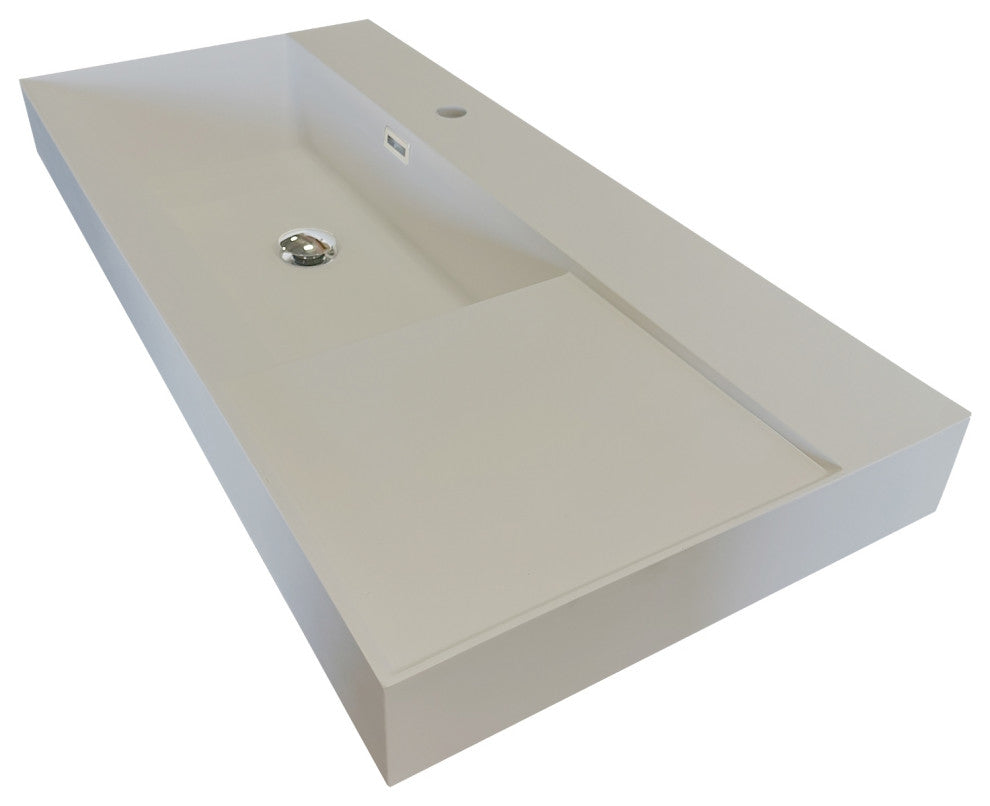 39" Composite Granite Sink Top, Dark Gray