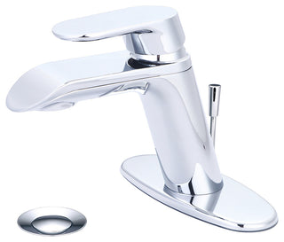 i1 Single Handle Bathroom Faucet with Drain & Deck Plate, Brushed Nickel