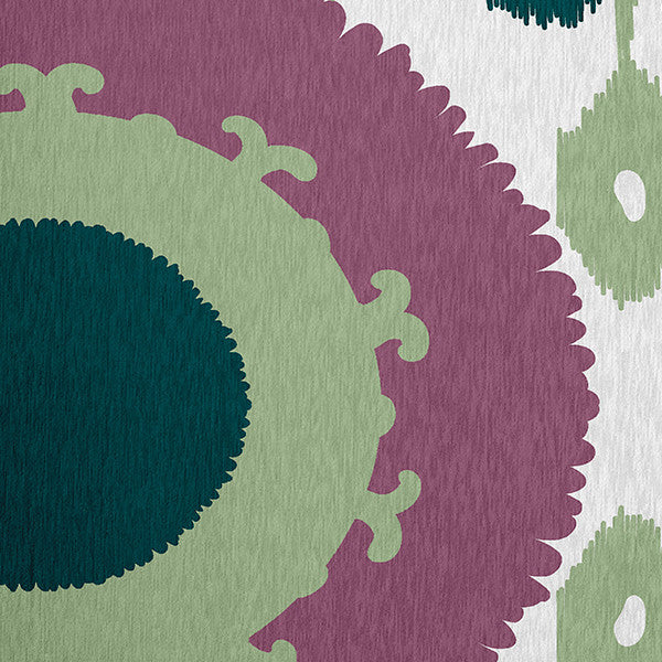 Boho Chenille Rug, Green, 5'x7'