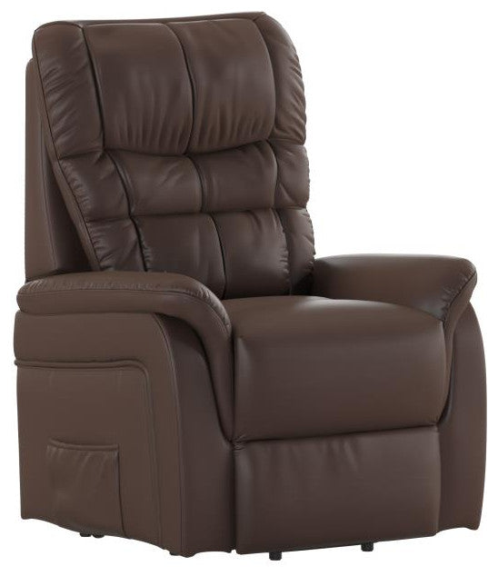 Hercules Series Remote Powered Lift Recliner, Cognac Leathersoft