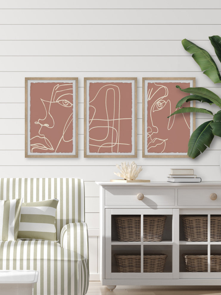 Faces of Nobody Triptych, Set of 3, 20x30 Panels
