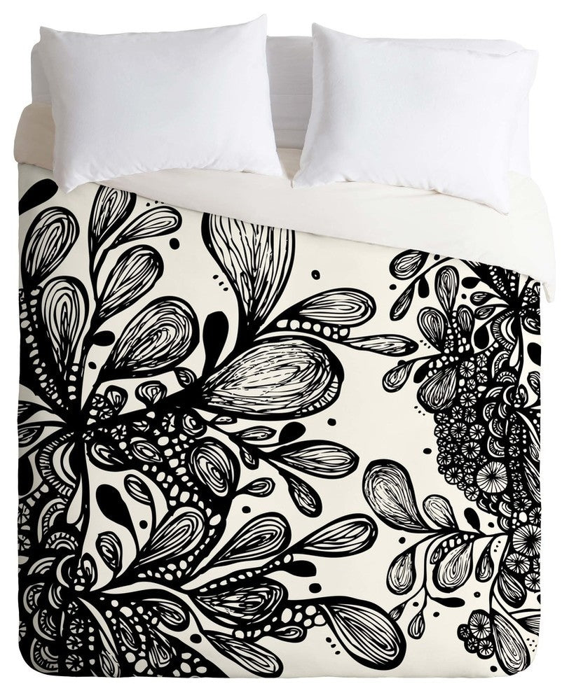 Deny Designs Julia Da Rocha Wild Leaves Duvet Cover - Lightweight