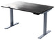 30" Adjustable Black and Gray Stainless Steel Computer Desk