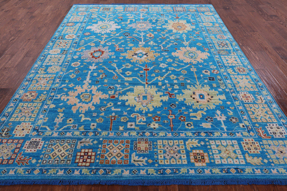 8' 1" X 10' 2" Turkish Oushak Hand Knotted Wool Rug - Q15642