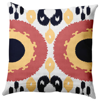 Boho Indoor/Outdoor Throw Pillow, Yellow, 18x18"