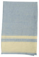 Chambray Stripe Tea Towel, Set of 4, 20"x30", Light Blue Natural