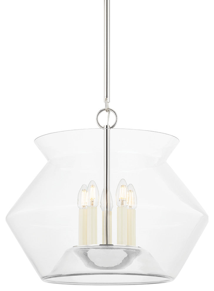 Edmonton 5 Light Lantern, Polished Nickel