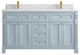 Paris 60" Double Sink Bathroom Vanity, Blue Heather 1.5" Empira Quartz
