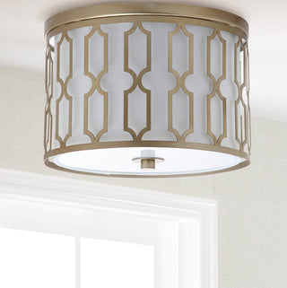 Link 3-Light Metal Flush Mount, Soft Gold, 12.75"w