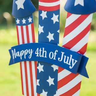 30"H Patriotic Firecracker Yard Stake