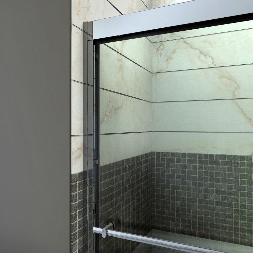 DreamLine Bypass Sliding Shower Door and Single Threshold Base, DL-6952L-01CL