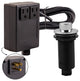 Raised Button Disposal Air Switch and Dual Outlet Control Box, Polished Chrome