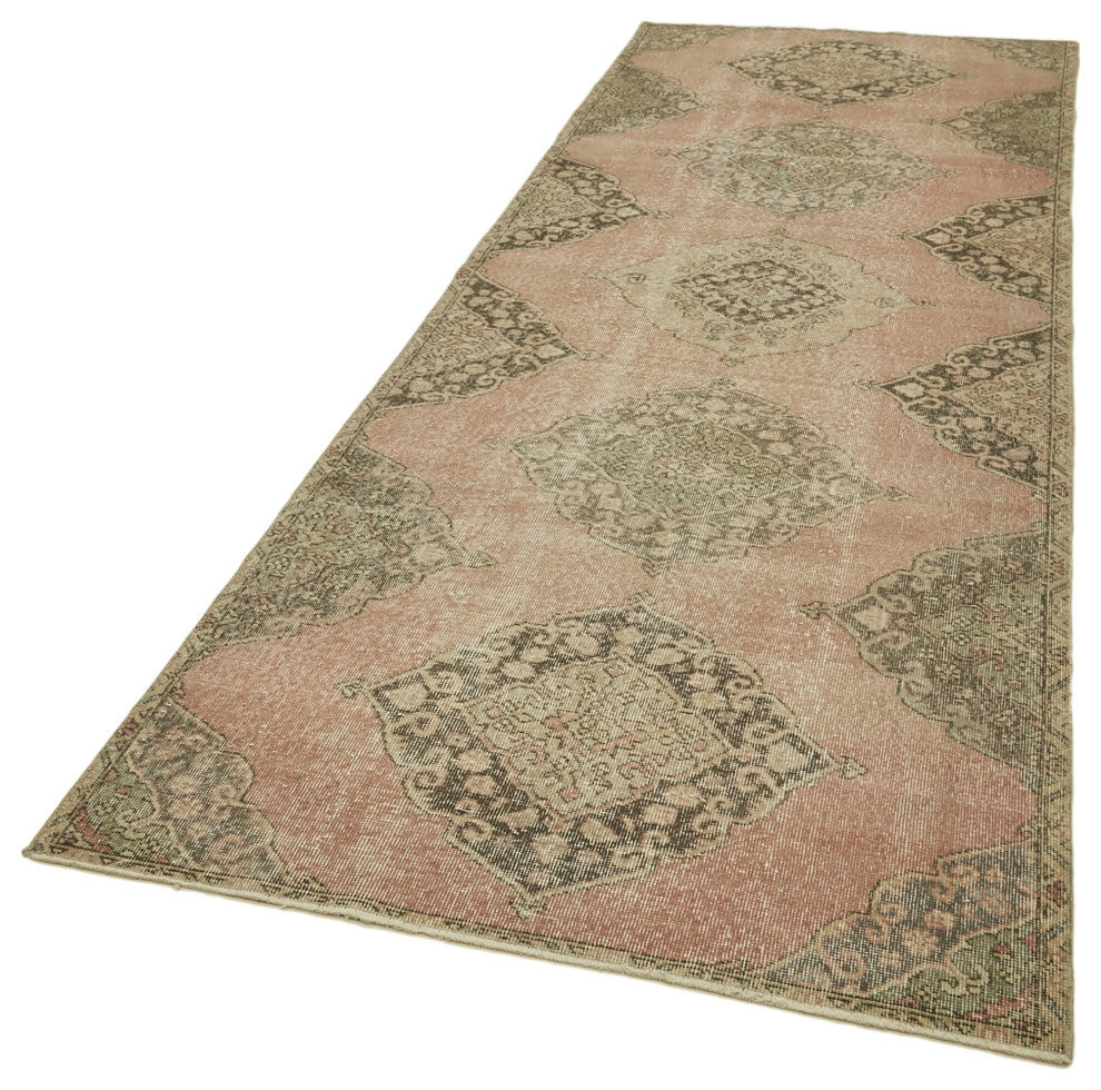 Rug N Carpet - Handmade Oriental 3' 9" x 11' 4" Tribal Runner Rug