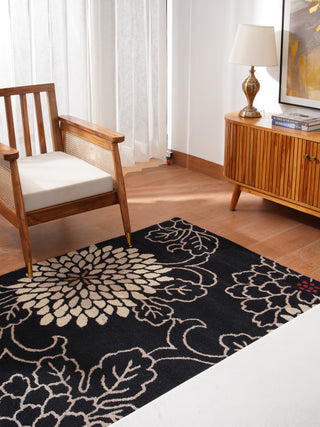 HAND TUFTED WOOL ECO-FRIENDLY AREA RUGS - Rectangle,Black,Oriental