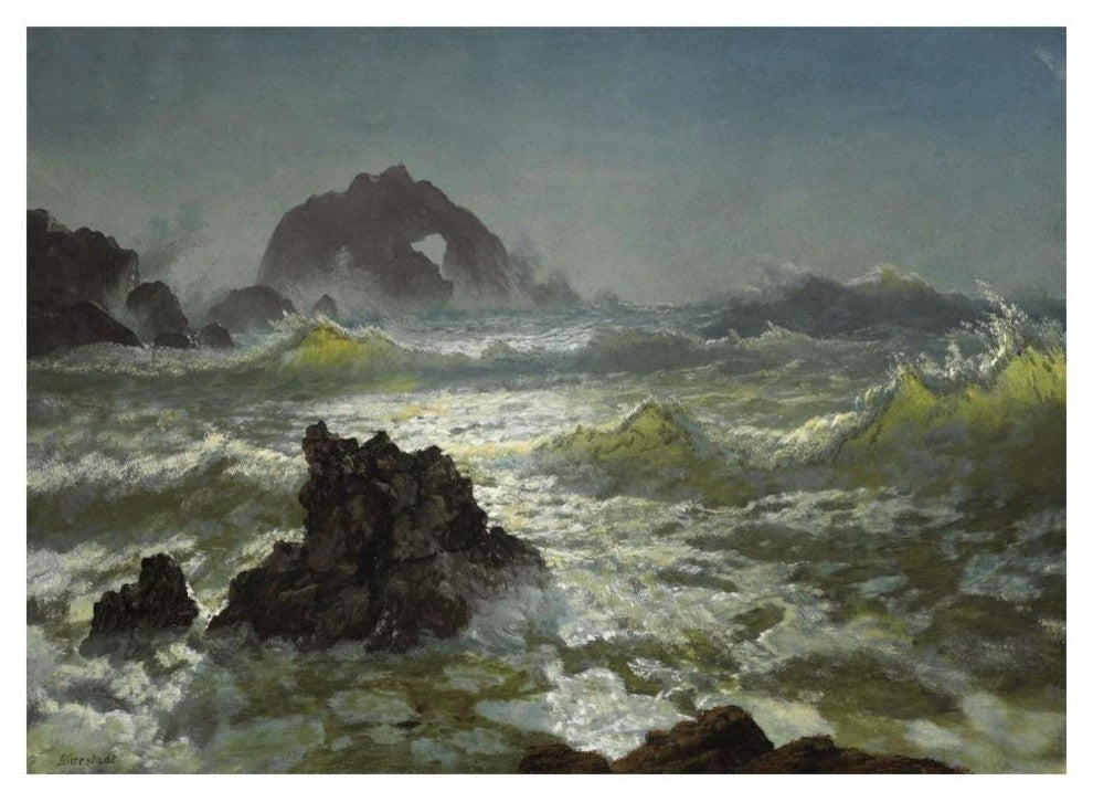 "Seal Rock, California" Digital Paper Print by Albert Bierstadt, 18"x14"