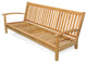 Teak Deep Seating Sofa with Cushions, Canvas Canvas