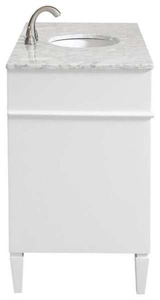 Elegant Decor Park Avenue 48" Wood Single Bathroom Vanity in White